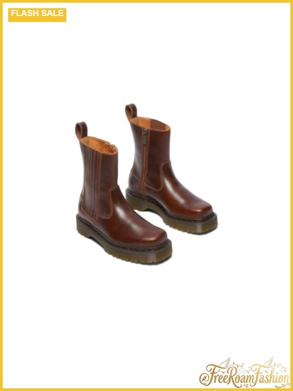 Dr. Martens Amaayah Lo Leather Bex Pull-on Boots